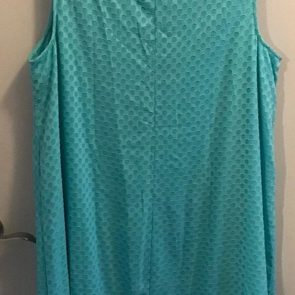 CJ Banks Turquoise Blue Sleeveless Dress Size 14W Brand New With Tags - Picture 3 of 6